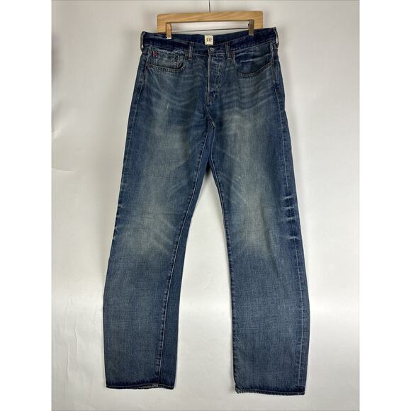 Gap Selvedge White Oak Cone Denim Jeans Straight Fit Men's Size 34